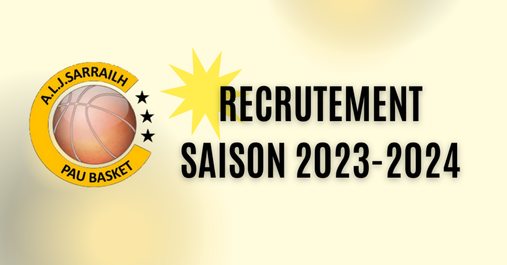 RECRUTEMENT - SAISON 2023-2024