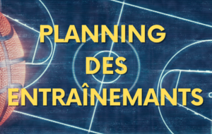 Planning provisoire des entraînements - Semaine du 05/09