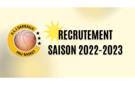 RECRUTEMENT  SAISON 2022-2023